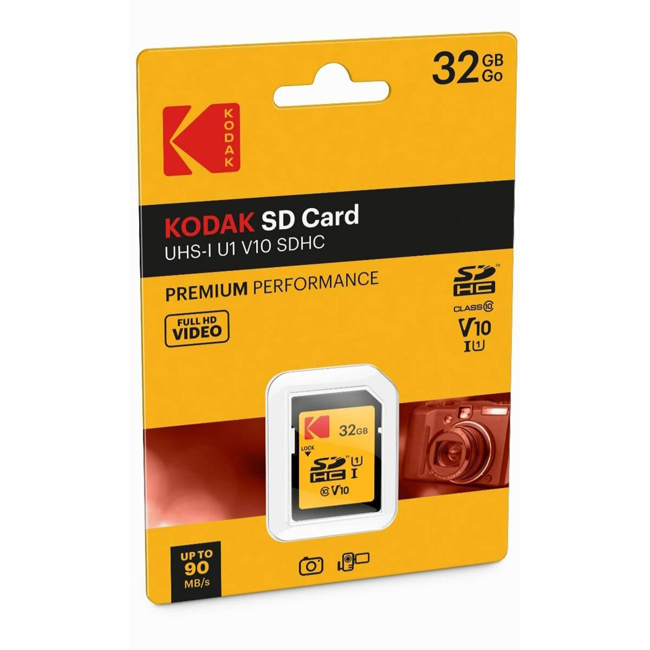 کارت حافظه  Kodak Premium 32GB UHS-I U1 V10 SD Memory Card