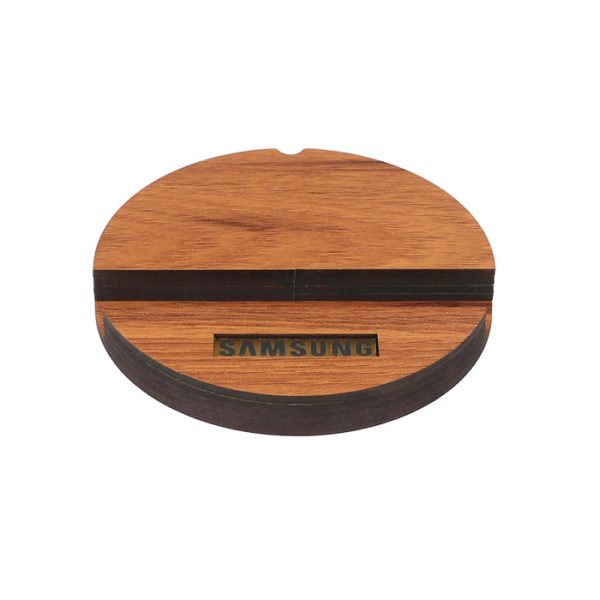 پایه رومیزی چوبی موبایل طرح SAMSUNG