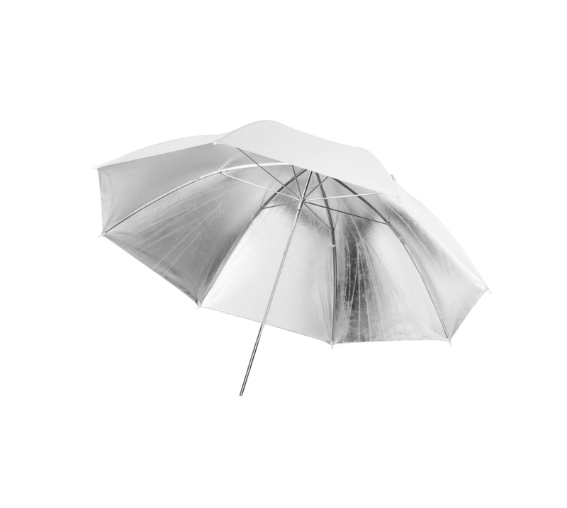 چتر داخل نقره‌ای 101cm (بیرون سفید)
