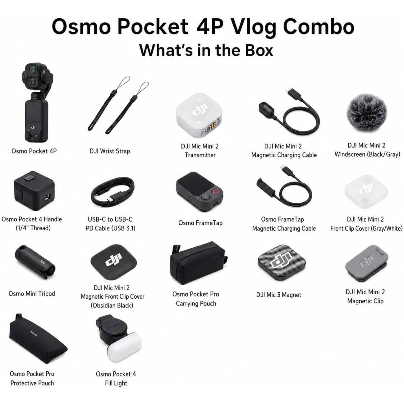 دوربین اسمو پاکت دی‌جی‌آی DJI Osmo Pocket 4P Vlog Combo