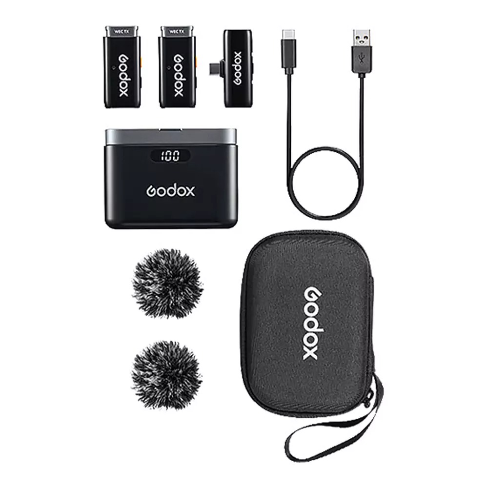 میکروفون بی سیم دوکاربره گودکس Godox WES2 2-Person Microphone For Type-C