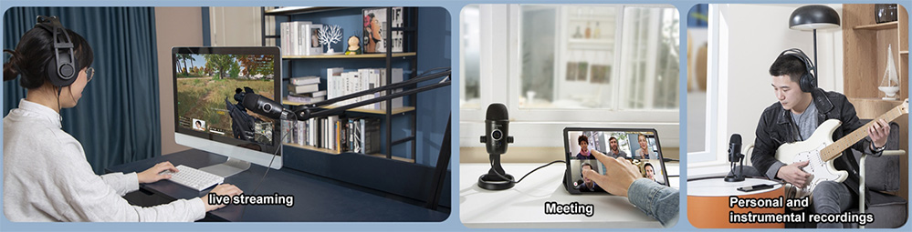 BOYA BY-CM5 USB Streamming/Podcasting Switchable Cardioid/Omni Condenser On-Stand Microphone