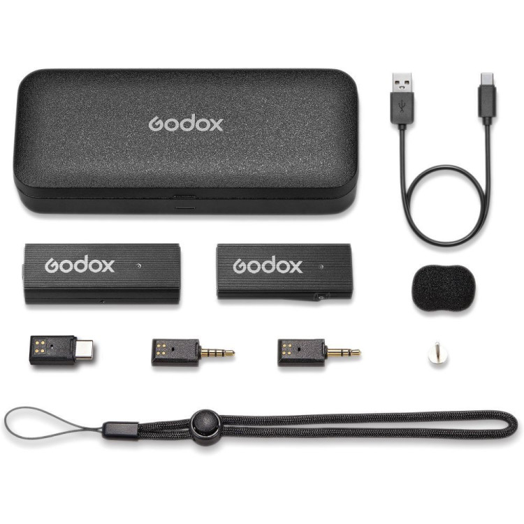 میکروفون بی‌سیم یقه‌ای گودکس GODOX MoveLink Mini UC Kit1