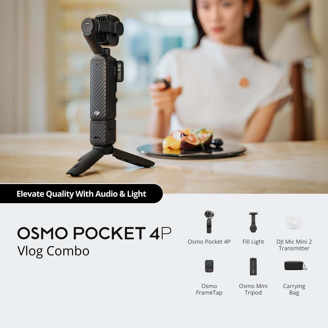 دوربین اسمو پاکت دی‌جی‌آی DJI Osmo Pocket 4P Vlog Combo