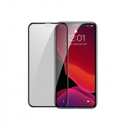 پک 2 تایی گلس حریم شخصی تمام صفحه تمام چسب Baseus SGAPIPH58S-WC01 برای گوشی موبایل اپل iPhone X/XS/11 Pro