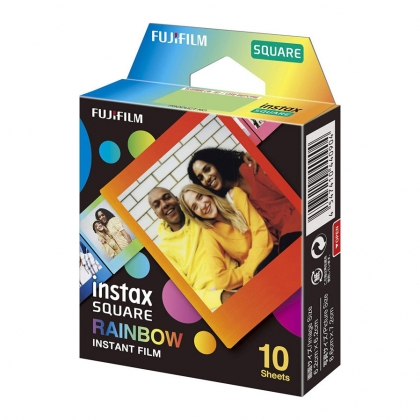 کاغذ عکس فوجی فیلم مدل  Instax Square Rainbow بسته 10عددی