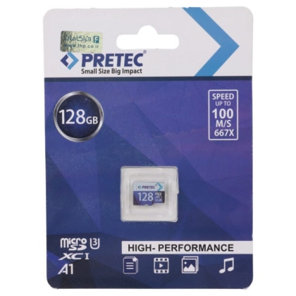 کارت حافظه میکرو پرتک مدل 667X ظرفیت ۱۲۸ گیگابایت UHS-I U3 A1 با سرعت ۱۰۰MB/s