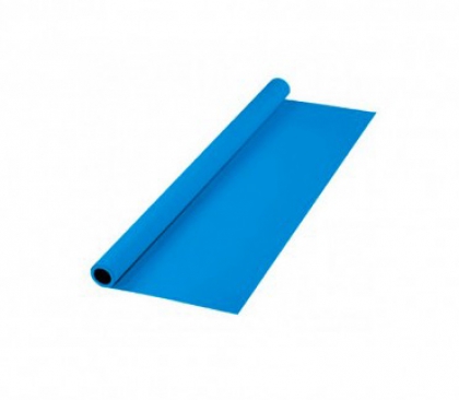 پرده آبی روشن سایز 2x3 لوله پلاستیکی (فون مخمل)