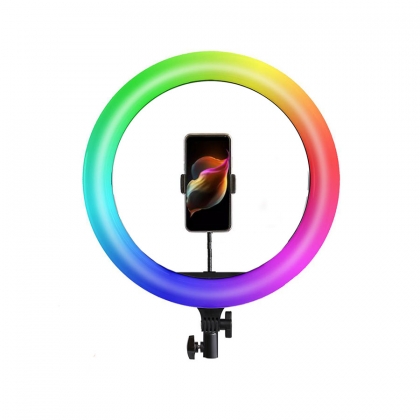 رينگ لايت RGB مدل MJ36 (سایز 14 اینچ) + سه‌پایه