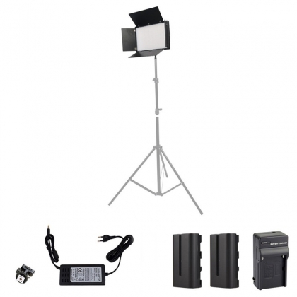 نور ثابت پروفشنال PROFESSIONAL U600+ LED LIGHT (دارای‌باتری‌وشارژ)بهمراه سه پایه 801