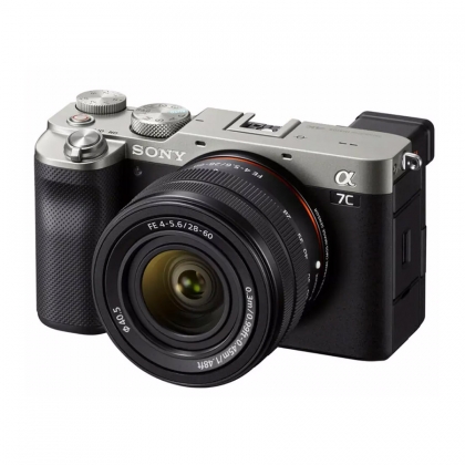 دوربین SONY Alpha a7C + 28-60mm (نقره‌ای)