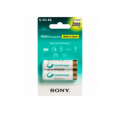 بسته دوتایی باتری قلمی قابل شارژ 2000mAh سونی