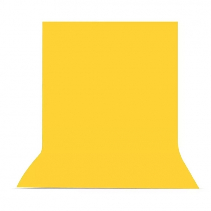 پرده زرد 2x3 لوله پلاستیکی (فون مخمل)
