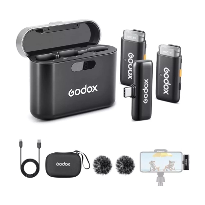 میکروفون بی سیم دوکاربره گودکس Godox WES2 2-Person Microphone For Type-C