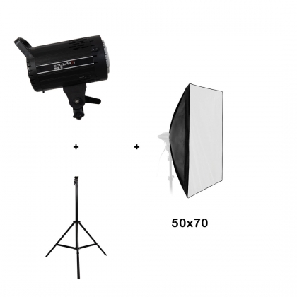 کیت نور ثابت به همراه  پایه و سافت باکس 50x70