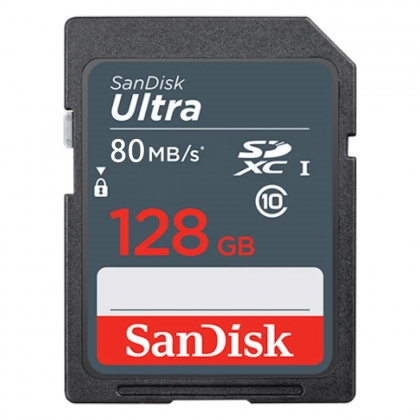 کارت حافظه SD 128GB سن دیسک مدل Ultra 80MB/s